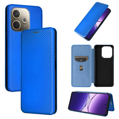 Carbon Fiber Texture Flip Leather Phone Case, For OPPO F29 5G, For OPPO A5 Pro 5G Global, For OPPO Reno13 5G Global, For OPPO Reno13 F 5G