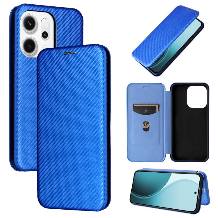 Carbon Fiber Texture Flip Leather Phone Case, For OPPO Find X9, For OPPO A6 Pro 5G Global, For OPPO Find X9 Pro, For OPPO Reno14 Global / Reno14 F