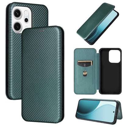 Carbon Fiber Texture Flip Leather Phone Case, For OPPO Find X9, For OPPO A6 Pro 5G Global, For OPPO Find X9 Pro, For OPPO Reno14 Global / Reno14 F