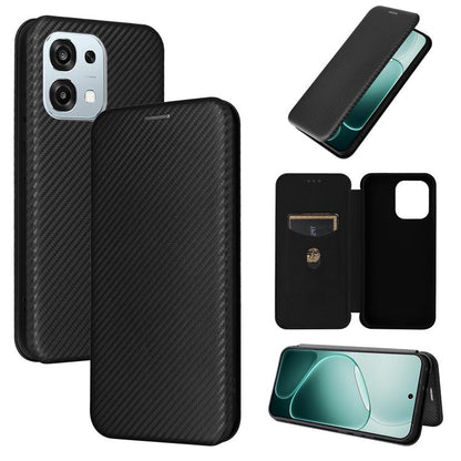Carbon Fiber Texture Flip Leather Phone Case, For OPPO Find X9, For OPPO A6 Pro 5G Global, For OPPO Find X9 Pro, For OPPO Reno14 Global / Reno14 F