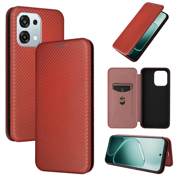 Carbon Fiber Texture Flip Leather Phone Case, For OPPO Find X9, For OPPO A6 Pro 5G Global, For OPPO Find X9 Pro, For OPPO Reno14 Global / Reno14 F
