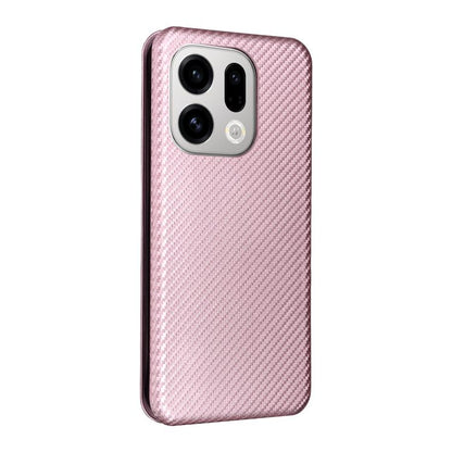 Carbon Fiber Texture Flip Leather Phone Case, For OPPO Find X9, For OPPO A6 Pro 5G Global, For OPPO Find X9 Pro, For OPPO Reno14 Global / Reno14 F
