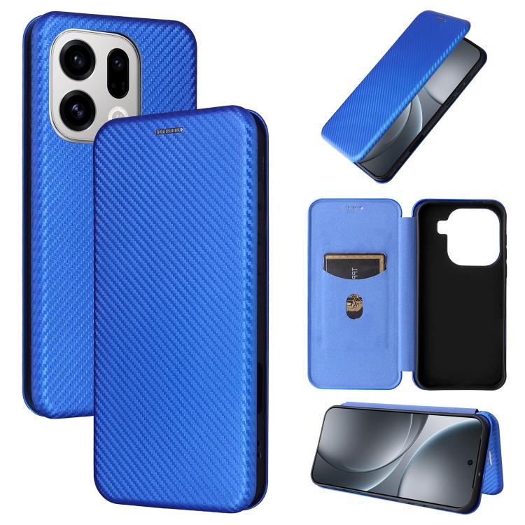 Carbon Fiber Texture Flip Leather Phone Case, For OPPO Find X9, For OPPO A6 Pro 5G Global, For OPPO Find X9 Pro, For OPPO Reno14 Global / Reno14 F