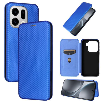 Carbon Fiber Texture Flip Leather Phone Case, For OPPO Find X9, For OPPO A6 Pro 5G Global, For OPPO Find X9 Pro, For OPPO Reno14 Global / Reno14 F