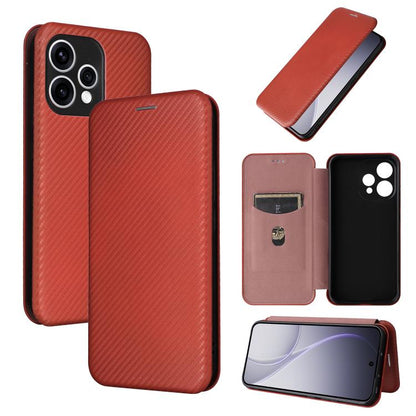Carbon Fiber Texture Flip Leather Phone Case, For OPPO Reno15 F 5G, For OPPO Reno15 Pro Max 5G Global, For OPPO A6x 5G / 4G, For OPPO Reno15 5G Global
