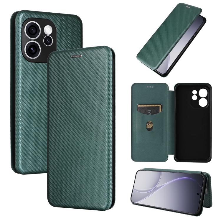 Carbon Fiber Texture Flip Leather Phone Case, For OPPO Reno15 F 5G, For OPPO Reno15 Pro Max 5G Global, For OPPO A6x 5G / 4G, For OPPO Reno15 5G Global