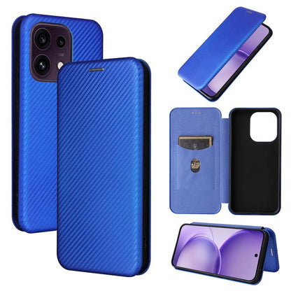 Carbon Fiber Texture Flip Leather Phone Case, For OPPO Reno16 F 5G / Reno16 FS 5G, For OPPO Reno15 A 5G, For OPPO Reno16 / Reno16 Pro 5G Global, For OPPO Find X9 Ultra