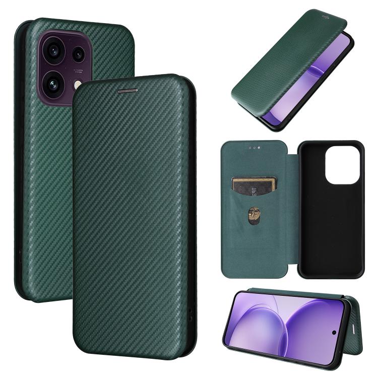 Carbon Fiber Texture Flip Leather Phone Case, For OPPO Reno16 F 5G / Reno16 FS 5G, For OPPO Reno15 A 5G, For OPPO Reno16 / Reno16 Pro 5G Global, For OPPO Find X9 Ultra