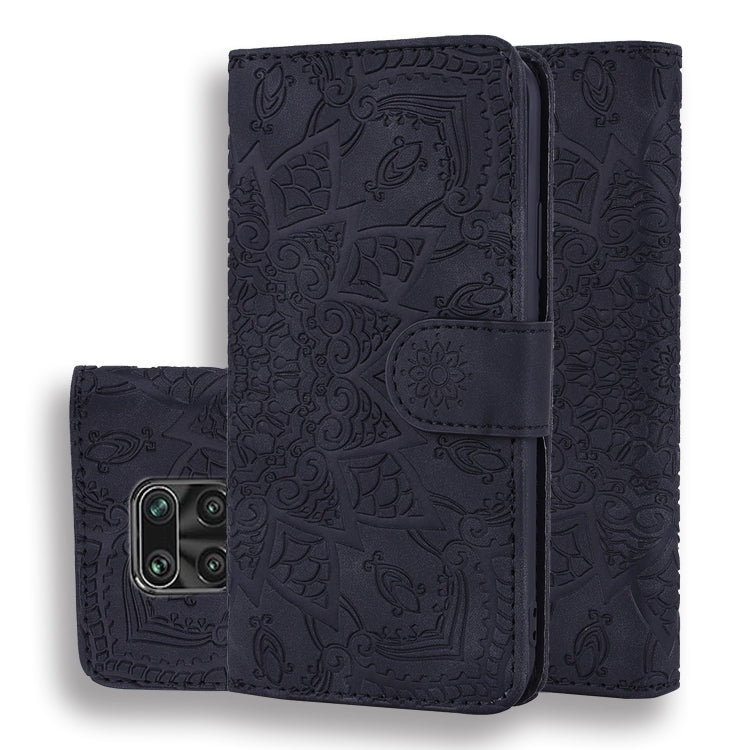 Embossed Sunflower Pattern Horizontal Flip PU Leather Case with Holder & Card Slots & Wallet & Lanyard, For Xiaomi Redmi Note 9s, For  Xiaomi Redmi Note 9 Pro, For Xiaomi Redmi Note 9 Pro Max, For Xiaomi Mi CC9 Pro / Mi Note 10 / Mi Note 10 Pro        ...
