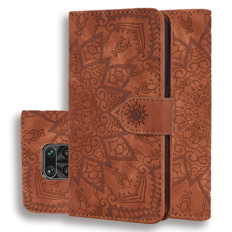 Embossed Sunflower Pattern Horizontal Flip PU Leather Case with Holder & Card Slots & Wallet & Lanyard, For Xiaomi Redmi Note 9s, For  Xiaomi Redmi Note 9 Pro, For Xiaomi Redmi Note 9 Pro Max, For Xiaomi Mi CC9 Pro / Mi Note 10 / Mi Note 10 Pro        ...
