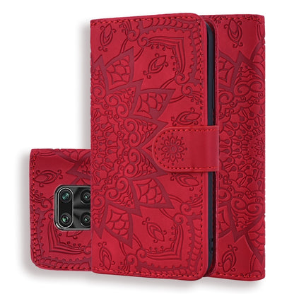 Embossed Sunflower Pattern Horizontal Flip PU Leather Case with Holder & Card Slots & Wallet & Lanyard, For Xiaomi Redmi Note 9s, For  Xiaomi Redmi Note 9 Pro, For Xiaomi Redmi Note 9 Pro Max, For Xiaomi Mi CC9 Pro / Mi Note 10 / Mi Note 10 Pro        ...