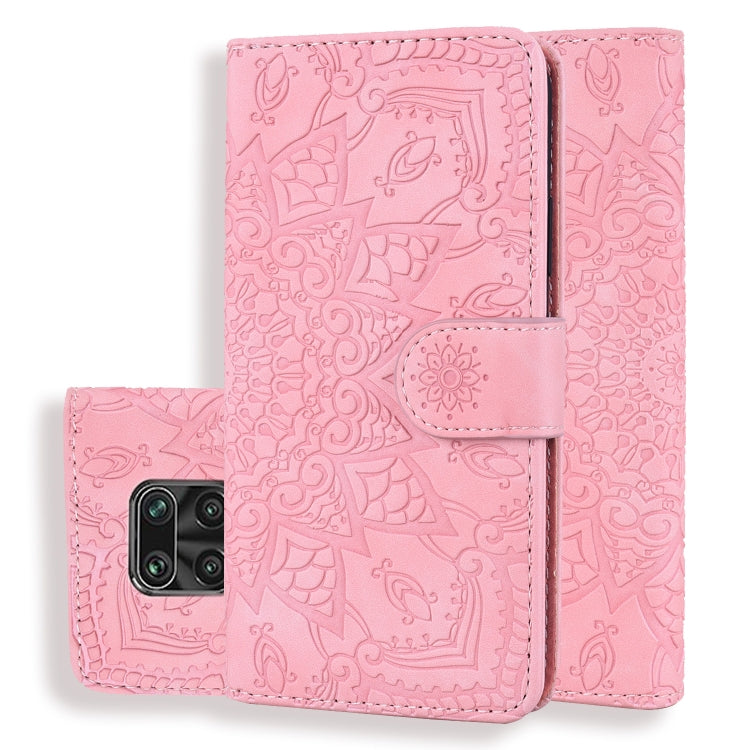 Embossed Sunflower Pattern Horizontal Flip PU Leather Case with Holder & Card Slots & Wallet & Lanyard, For Xiaomi Redmi Note 9s, For  Xiaomi Redmi Note 9 Pro, For Xiaomi Redmi Note 9 Pro Max, For Xiaomi Mi CC9 Pro / Mi Note 10 / Mi Note 10 Pro        ...