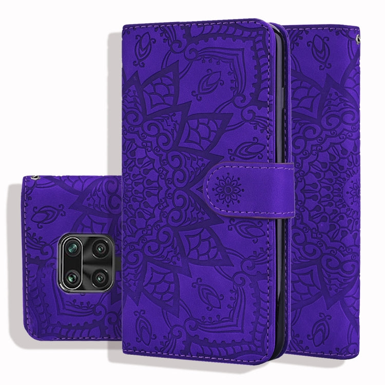 Embossed Sunflower Pattern Horizontal Flip PU Leather Case with Holder & Card Slots & Wallet & Lanyard, For Xiaomi Redmi Note 9s, For  Xiaomi Redmi Note 9 Pro, For Xiaomi Redmi Note 9 Pro Max, For Xiaomi Mi CC9 Pro / Mi Note 10 / Mi Note 10 Pro        ...