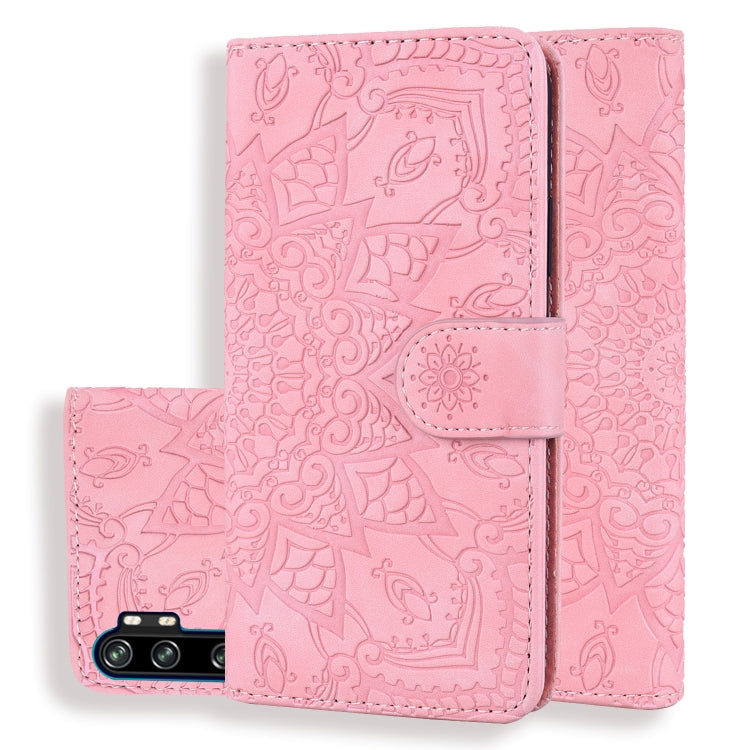 Embossed Sunflower Pattern Horizontal Flip PU Leather Case with Holder & Card Slots & Wallet & Lanyard, For Xiaomi Redmi Note 9s, For  Xiaomi Redmi Note 9 Pro, For Xiaomi Redmi Note 9 Pro Max, For Xiaomi Mi CC9 Pro / Mi Note 10 / Mi Note 10 Pro        ...