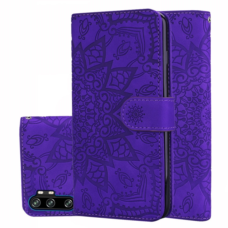 Embossed Sunflower Pattern Horizontal Flip PU Leather Case with Holder & Card Slots & Wallet & Lanyard, For Xiaomi Redmi Note 9s, For  Xiaomi Redmi Note 9 Pro, For Xiaomi Redmi Note 9 Pro Max, For Xiaomi Mi CC9 Pro / Mi Note 10 / Mi Note 10 Pro        ...