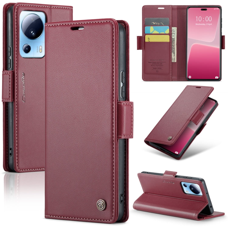 CaseMe 023 Butterfly Buckle Litchi Texture RFID Anti-theft Leather Phone Case, For Xiaomi Poco X5 Pro 5G, For Xiaomi Poco X5 5G, For Xiaomi Redmi 11A/12C, For Xiaomi 13 Lite