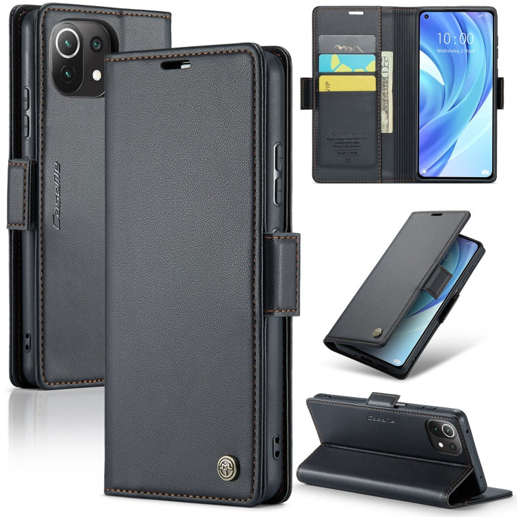 CaseMe 023 Butterfly Buckle Litchi Texture RFID Anti-theft Leather Phone Case, For Xiaomi Redmi Note 11 Pro 5G Global, For Xiaomi Redmi Note 11 4G Global, For Xiaomi 11T / 11T Pro, For Xiaomi Mi 11 Lite