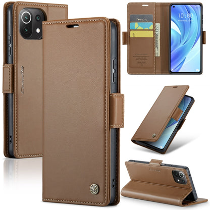 CaseMe 023 Butterfly Buckle Litchi Texture RFID Anti-theft Leather Phone Case, For Xiaomi Redmi Note 11 Pro 5G Global, For Xiaomi Redmi Note 11 4G Global, For Xiaomi 11T / 11T Pro, For Xiaomi Mi 11 Lite