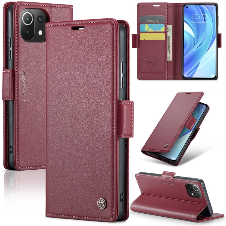 CaseMe 023 Butterfly Buckle Litchi Texture RFID Anti-theft Leather Phone Case, For Xiaomi Redmi Note 11 Pro 5G Global, For Xiaomi Redmi Note 11 4G Global, For Xiaomi 11T / 11T Pro, For Xiaomi Mi 11 Lite