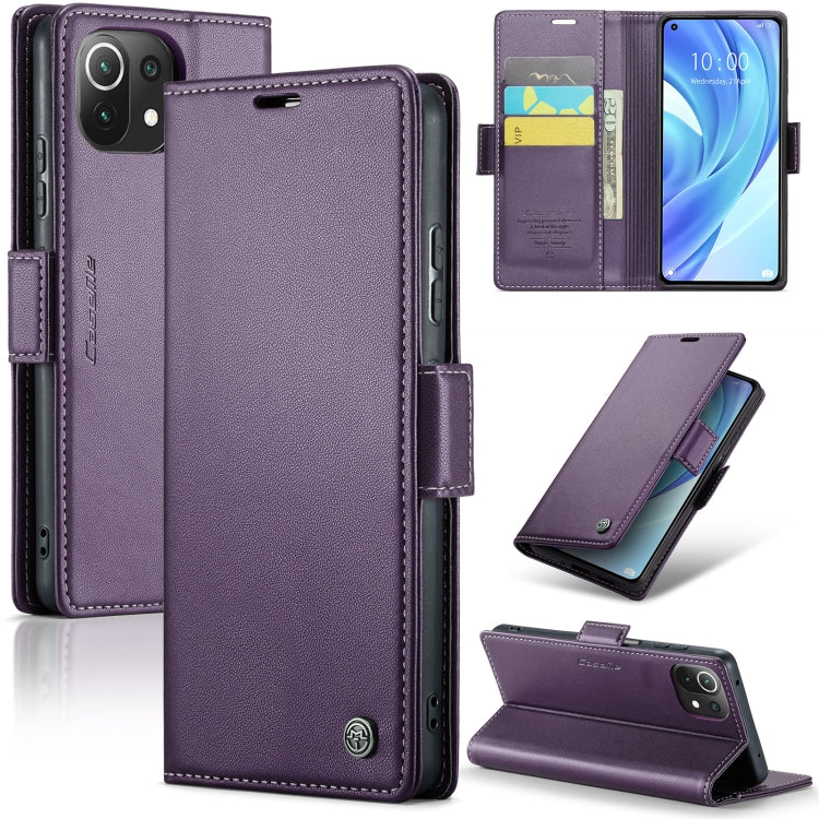 CaseMe 023 Butterfly Buckle Litchi Texture RFID Anti-theft Leather Phone Case, For Xiaomi Redmi Note 11 Pro 5G Global, For Xiaomi Redmi Note 11 4G Global, For Xiaomi 11T / 11T Pro, For Xiaomi Mi 11 Lite