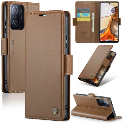 CaseMe 023 Butterfly Buckle Litchi Texture RFID Anti-theft Leather Phone Case, For Xiaomi Redmi Note 11 Pro 5G Global, For Xiaomi Redmi Note 11 4G Global, For Xiaomi 11T / 11T Pro, For Xiaomi Mi 11 Lite