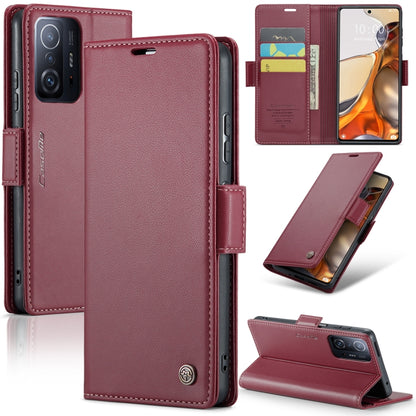 CaseMe 023 Butterfly Buckle Litchi Texture RFID Anti-theft Leather Phone Case, For Xiaomi Redmi Note 11 Pro 5G Global, For Xiaomi Redmi Note 11 4G Global, For Xiaomi 11T / 11T Pro, For Xiaomi Mi 11 Lite