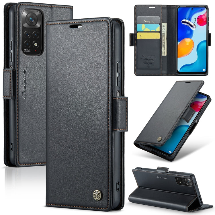 CaseMe 023 Butterfly Buckle Litchi Texture RFID Anti-theft Leather Phone Case, For Xiaomi Redmi Note 11 Pro 5G Global, For Xiaomi Redmi Note 11 4G Global, For Xiaomi 11T / 11T Pro, For Xiaomi Mi 11 Lite