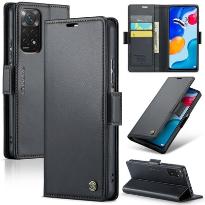CaseMe 023 Butterfly Buckle Litchi Texture RFID Anti-theft Leather Phone Case, For Xiaomi Redmi Note 11 Pro 5G Global, For Xiaomi Redmi Note 11 4G Global, For Xiaomi 11T / 11T Pro, For Xiaomi Mi 11 Lite
