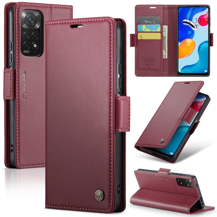 CaseMe 023 Butterfly Buckle Litchi Texture RFID Anti-theft Leather Phone Case, For Xiaomi Redmi Note 11 Pro 5G Global, For Xiaomi Redmi Note 11 4G Global, For Xiaomi 11T / 11T Pro, For Xiaomi Mi 11 Lite