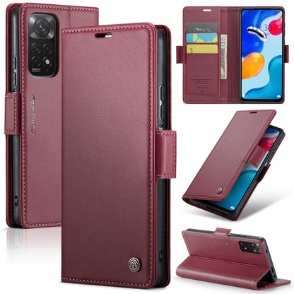 CaseMe 023 Butterfly Buckle Litchi Texture RFID Anti-theft Leather Phone Case, For Xiaomi Redmi Note 11 Pro 5G Global, For Xiaomi Redmi Note 11 4G Global, For Xiaomi 11T / 11T Pro, For Xiaomi Mi 11 Lite