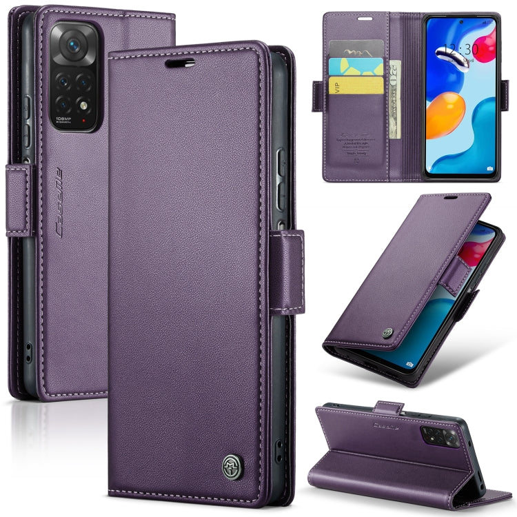 CaseMe 023 Butterfly Buckle Litchi Texture RFID Anti-theft Leather Phone Case, For Xiaomi Redmi Note 11 Pro 5G Global, For Xiaomi Redmi Note 11 4G Global, For Xiaomi 11T / 11T Pro, For Xiaomi Mi 11 Lite