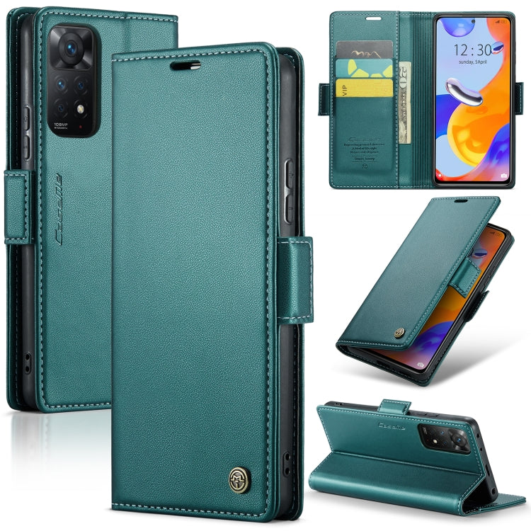 CaseMe 023 Butterfly Buckle Litchi Texture RFID Anti-theft Leather Phone Case, For Xiaomi Redmi Note 11 Pro 5G Global, For Xiaomi Redmi Note 11 4G Global, For Xiaomi 11T / 11T Pro, For Xiaomi Mi 11 Lite