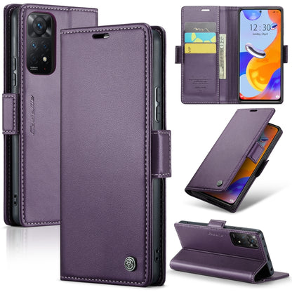 CaseMe 023 Butterfly Buckle Litchi Texture RFID Anti-theft Leather Phone Case, For Xiaomi Redmi Note 11 Pro 5G Global, For Xiaomi Redmi Note 11 4G Global, For Xiaomi 11T / 11T Pro, For Xiaomi Mi 11 Lite