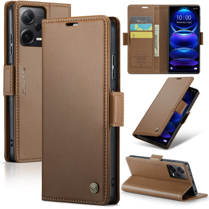CaseMe 023 Butterfly Buckle Litchi Texture RFID Anti-theft Leather Phone Case, For Xiaomi 13T/13T Pro, For Xiaomi Poco F5 5G/Redmi Note 12 Turbo 5G, For Xiaomi Redmi Note 12 4G Global, For Xiaomi Redmi Note 12 Pro+ 5G Global