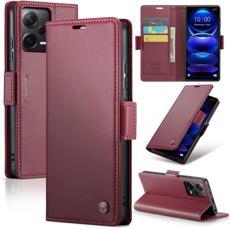 CaseMe 023 Butterfly Buckle Litchi Texture RFID Anti-theft Leather Phone Case, For Xiaomi 13T/13T Pro, For Xiaomi Poco F5 5G/Redmi Note 12 Turbo 5G, For Xiaomi Redmi Note 12 4G Global, For Xiaomi Redmi Note 12 Pro+ 5G Global