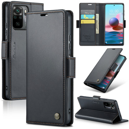 CaseMe 023 Butterfly Buckle Litchi Texture RFID Anti-theft Leather Phone Case, For Xiaomi Redmi Note 10 4G/Note 10S, For Xiaomi Redmi Note 10 Pro Max, For Xiaomi Mi 10T 5G／10T Pro 5G, For Xiaomi Redmi Note 9S/Note 9 Pro/Note 9 Pro Max
