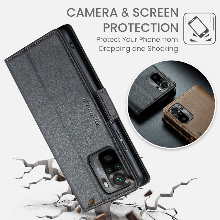 CaseMe 023 Butterfly Buckle Litchi Texture RFID Anti-theft Leather Phone Case, For Xiaomi Redmi Note 10 4G/Note 10S, For Xiaomi Redmi Note 10 Pro Max, For Xiaomi Mi 10T 5G／10T Pro 5G, For Xiaomi Redmi Note 9S/Note 9 Pro/Note 9 Pro Max