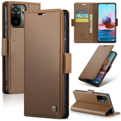 CaseMe 023 Butterfly Buckle Litchi Texture RFID Anti-theft Leather Phone Case, For Xiaomi Redmi Note 10 4G/Note 10S, For Xiaomi Redmi Note 10 Pro Max, For Xiaomi Mi 10T 5G／10T Pro 5G, For Xiaomi Redmi Note 9S/Note 9 Pro/Note 9 Pro Max
