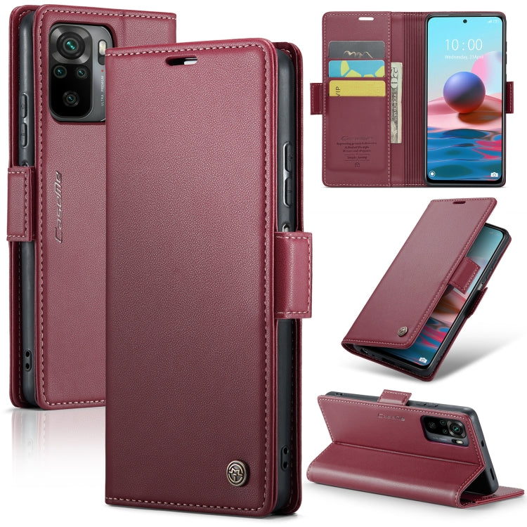 CaseMe 023 Butterfly Buckle Litchi Texture RFID Anti-theft Leather Phone Case, For Xiaomi Redmi Note 10 4G/Note 10S, For Xiaomi Redmi Note 10 Pro Max, For Xiaomi Mi 10T 5G／10T Pro 5G, For Xiaomi Redmi Note 9S/Note 9 Pro/Note 9 Pro Max
