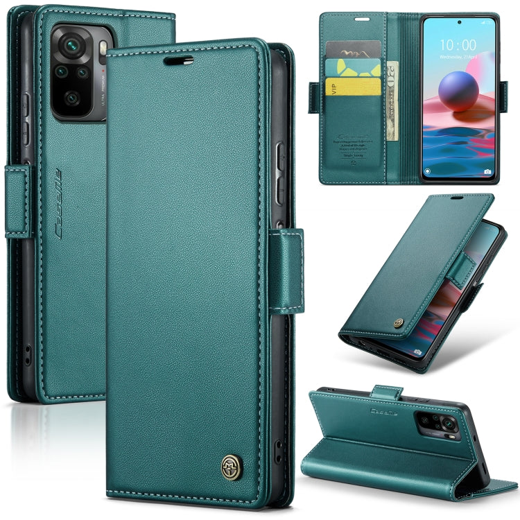 CaseMe 023 Butterfly Buckle Litchi Texture RFID Anti-theft Leather Phone Case, For Xiaomi Redmi Note 10 4G/Note 10S, For Xiaomi Redmi Note 10 Pro Max, For Xiaomi Mi 10T 5G／10T Pro 5G, For Xiaomi Redmi Note 9S/Note 9 Pro/Note 9 Pro Max