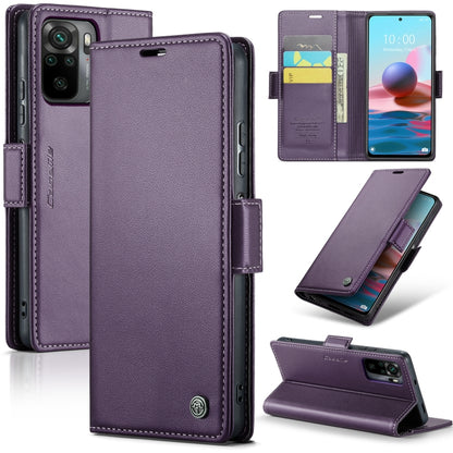 CaseMe 023 Butterfly Buckle Litchi Texture RFID Anti-theft Leather Phone Case, For Xiaomi Redmi Note 10 4G/Note 10S, For Xiaomi Redmi Note 10 Pro Max, For Xiaomi Mi 10T 5G／10T Pro 5G, For Xiaomi Redmi Note 9S/Note 9 Pro/Note 9 Pro Max