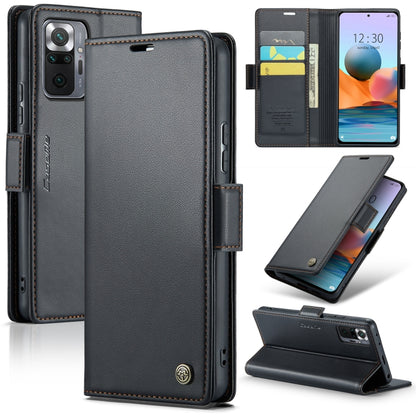 CaseMe 023 Butterfly Buckle Litchi Texture RFID Anti-theft Leather Phone Case, For Xiaomi Redmi Note 10 4G/Note 10S, For Xiaomi Redmi Note 10 Pro Max, For Xiaomi Mi 10T 5G／10T Pro 5G, For Xiaomi Redmi Note 9S/Note 9 Pro/Note 9 Pro Max