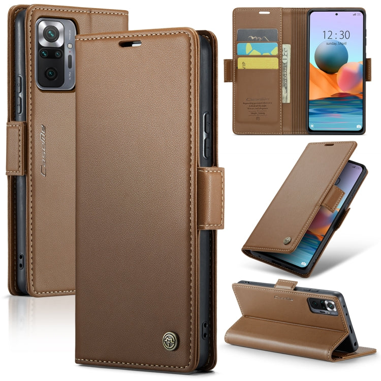 CaseMe 023 Butterfly Buckle Litchi Texture RFID Anti-theft Leather Phone Case, For Xiaomi Redmi Note 10 4G/Note 10S, For Xiaomi Redmi Note 10 Pro Max, For Xiaomi Mi 10T 5G／10T Pro 5G, For Xiaomi Redmi Note 9S/Note 9 Pro/Note 9 Pro Max