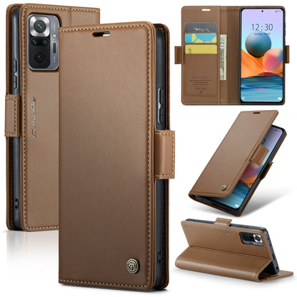 CaseMe 023 Butterfly Buckle Litchi Texture RFID Anti-theft Leather Phone Case, For Xiaomi Redmi Note 10 4G/Note 10S, For Xiaomi Redmi Note 10 Pro Max, For Xiaomi Mi 10T 5G／10T Pro 5G, For Xiaomi Redmi Note 9S/Note 9 Pro/Note 9 Pro Max