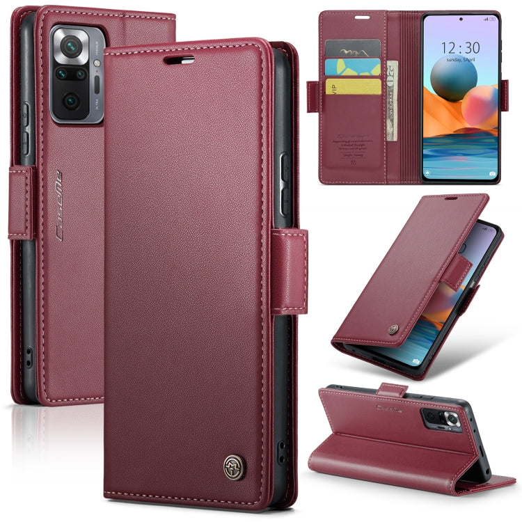 CaseMe 023 Butterfly Buckle Litchi Texture RFID Anti-theft Leather Phone Case, For Xiaomi Redmi Note 10 4G/Note 10S, For Xiaomi Redmi Note 10 Pro Max, For Xiaomi Mi 10T 5G／10T Pro 5G, For Xiaomi Redmi Note 9S/Note 9 Pro/Note 9 Pro Max