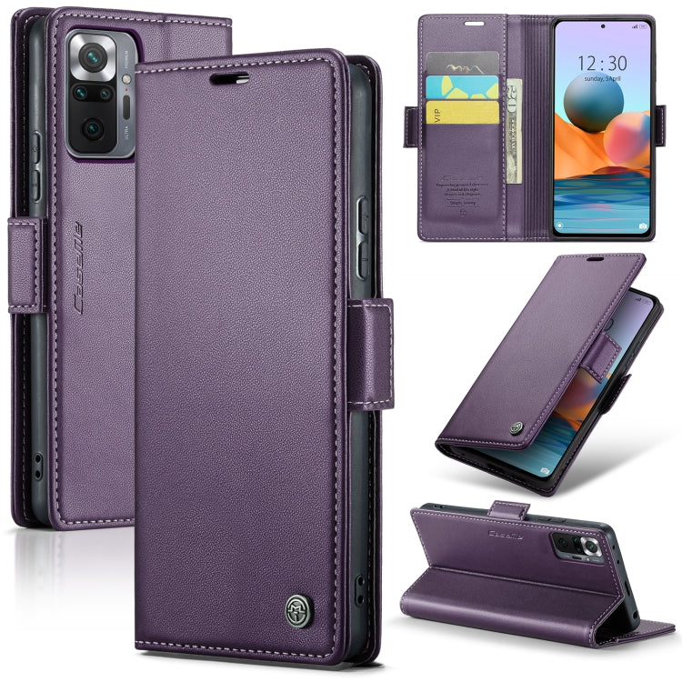 CaseMe 023 Butterfly Buckle Litchi Texture RFID Anti-theft Leather Phone Case, For Xiaomi Redmi Note 10 4G/Note 10S, For Xiaomi Redmi Note 10 Pro Max, For Xiaomi Mi 10T 5G／10T Pro 5G, For Xiaomi Redmi Note 9S/Note 9 Pro/Note 9 Pro Max