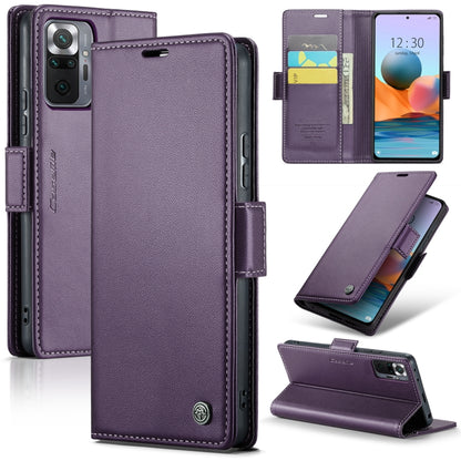 CaseMe 023 Butterfly Buckle Litchi Texture RFID Anti-theft Leather Phone Case, For Xiaomi Redmi Note 10 4G/Note 10S, For Xiaomi Redmi Note 10 Pro Max, For Xiaomi Mi 10T 5G／10T Pro 5G, For Xiaomi Redmi Note 9S/Note 9 Pro/Note 9 Pro Max