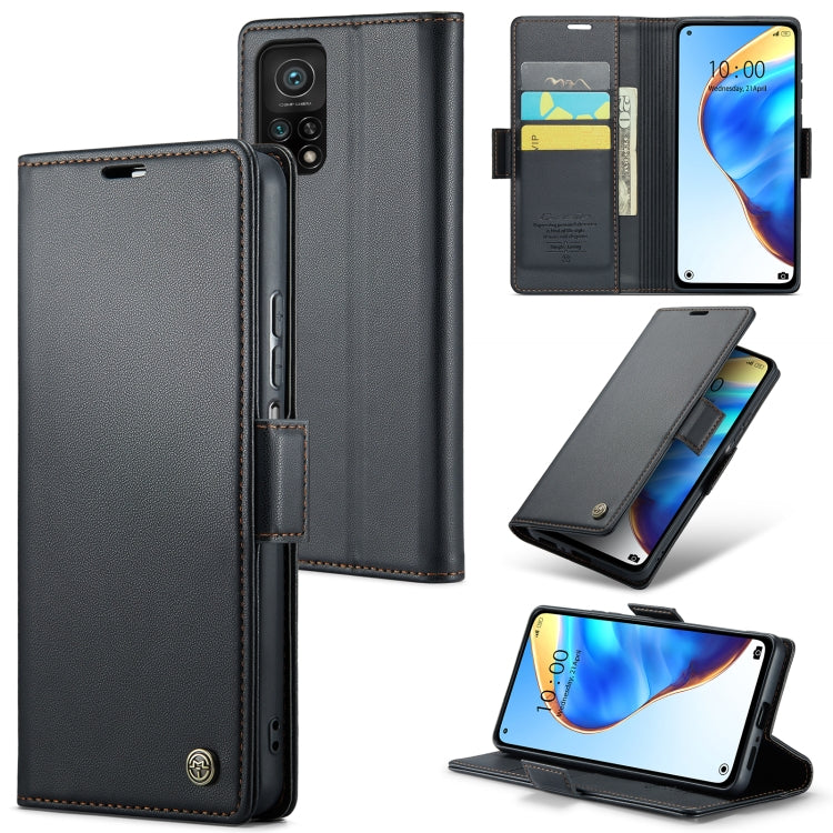 CaseMe 023 Butterfly Buckle Litchi Texture RFID Anti-theft Leather Phone Case, For Xiaomi Redmi Note 10 4G/Note 10S, For Xiaomi Redmi Note 10 Pro Max, For Xiaomi Mi 10T 5G／10T Pro 5G, For Xiaomi Redmi Note 9S/Note 9 Pro/Note 9 Pro Max