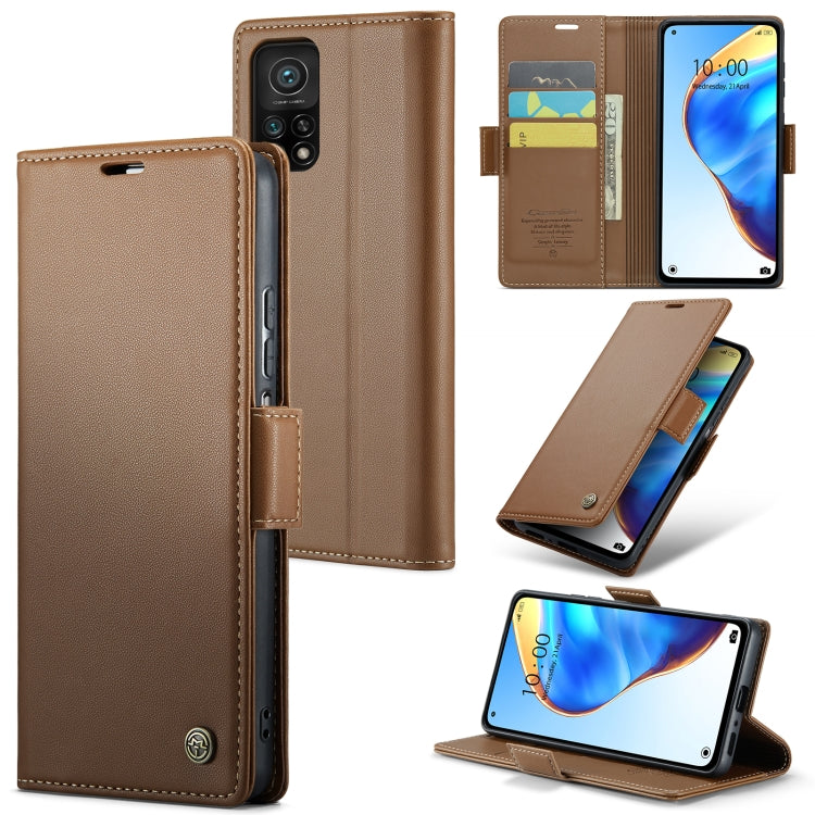 CaseMe 023 Butterfly Buckle Litchi Texture RFID Anti-theft Leather Phone Case, For Xiaomi Redmi Note 10 4G/Note 10S, For Xiaomi Redmi Note 10 Pro Max, For Xiaomi Mi 10T 5G／10T Pro 5G, For Xiaomi Redmi Note 9S/Note 9 Pro/Note 9 Pro Max