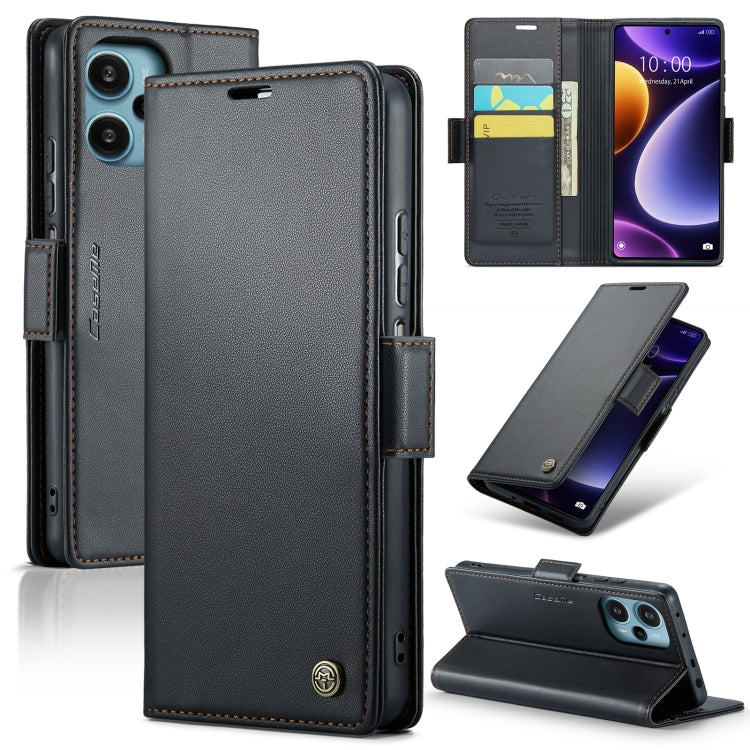 CaseMe 023 Butterfly Buckle Litchi Texture RFID Anti-theft Leather Phone Case, For Xiaomi 13T/13T Pro, For Xiaomi Poco F5 5G/Redmi Note 12 Turbo 5G, For Xiaomi Redmi Note 12 4G Global, For Xiaomi Redmi Note 12 Pro+ 5G Global